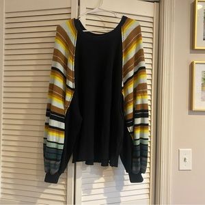 Free People Baja Long Puff Sleeve Top